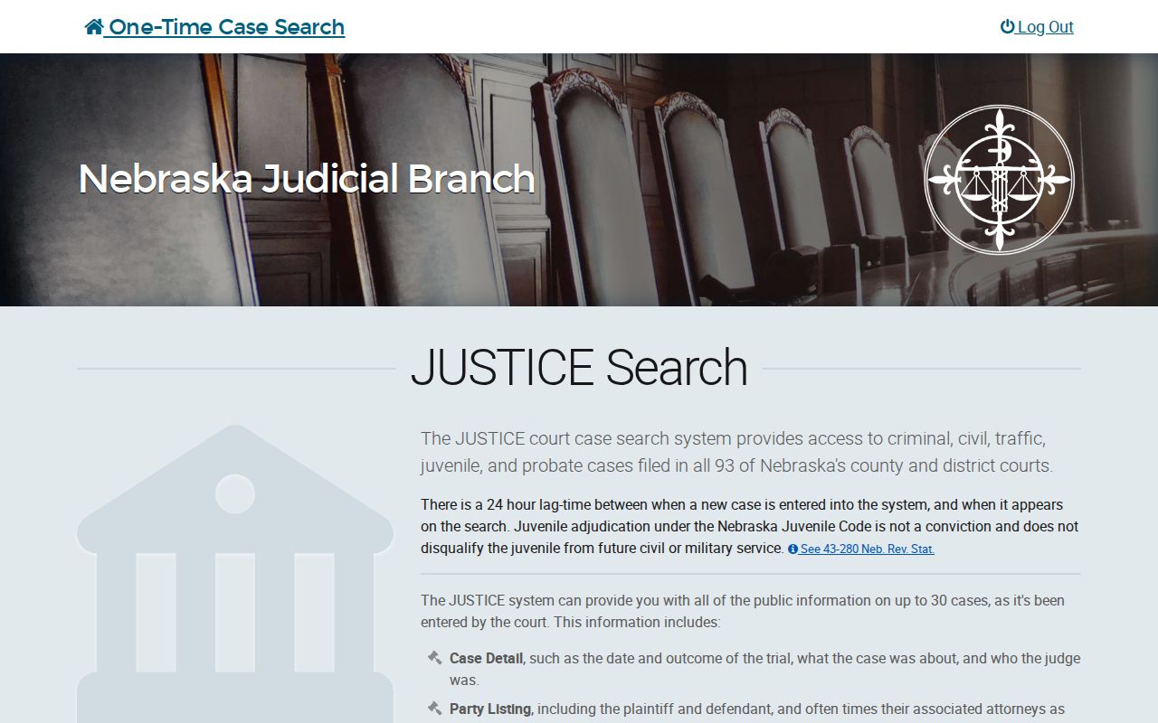 Box Butte criminal docket JUSTICE one-time search gate